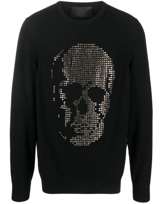 Philipp Plein skull-appliqué sweatshirt