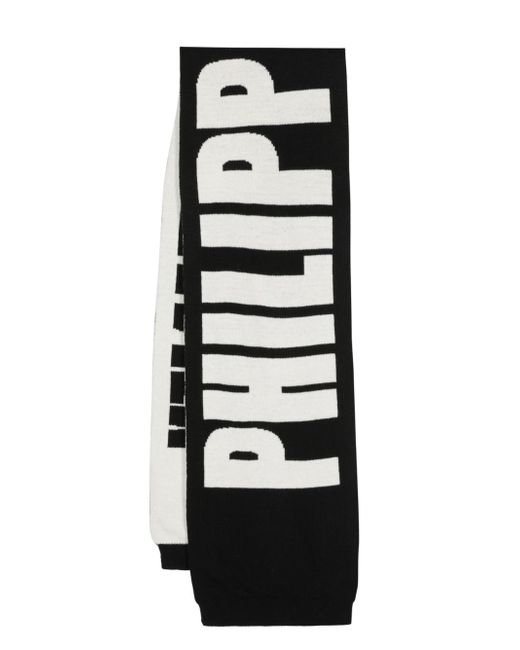 Philipp Plein logo-jacquard scarf