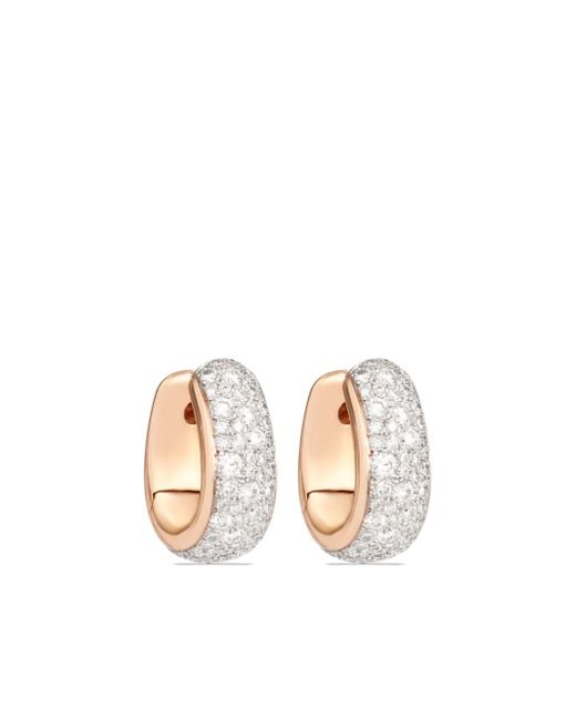 Pomellato 18kt rose gold diamond Iconic hoop earrings