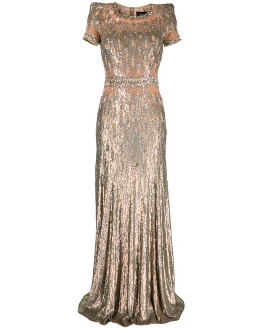 Jenny Packham Greta sequin-embellished gown