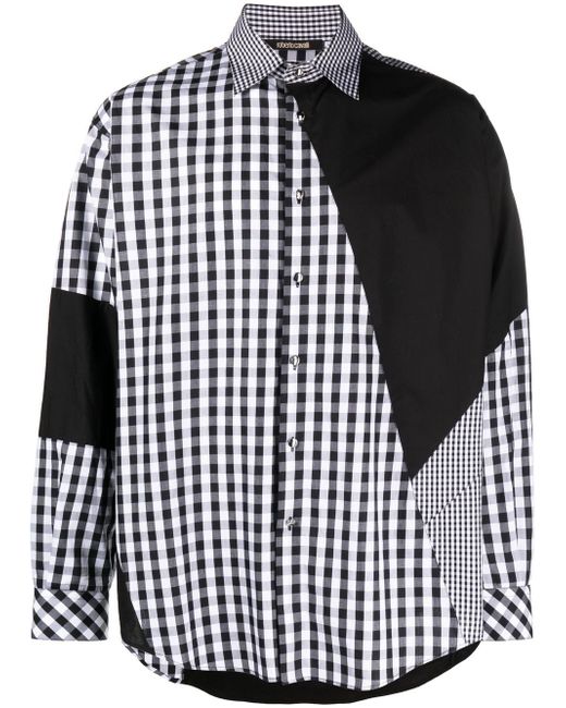 Roberto Cavalli check-print panelled shirt