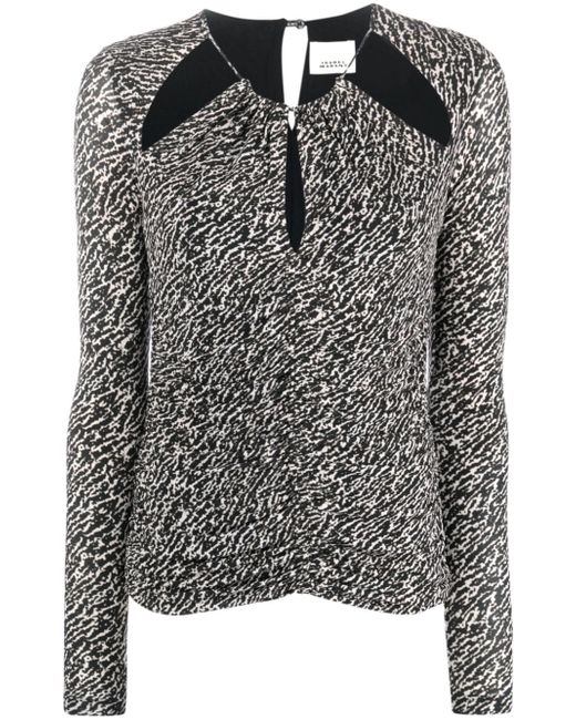 Isabel Marant cut-out detailing long-sleeve top
