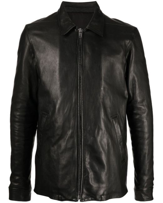 Rick Owens zip-up leather jacket