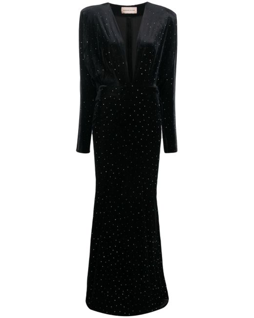 Alexandre Vauthier rhinestone-embellished plunge dress