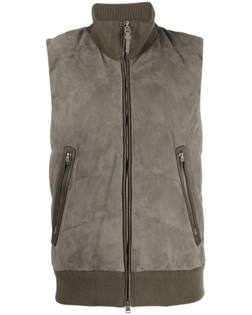 Tom Ford panelled suede quilted jacket