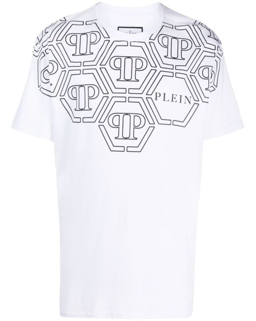 Philipp Plein SS Hexagon round-neck T-shirt