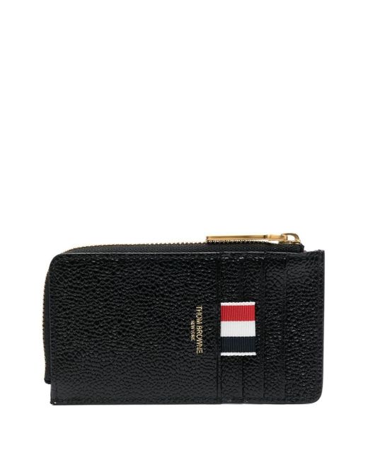 Thom Browne pebbled-leather half-zip wallet