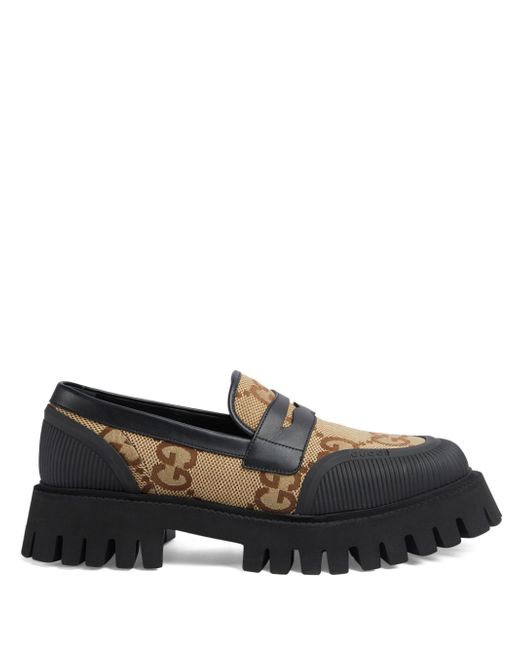 Gucci GG canvas lug-sole loafers