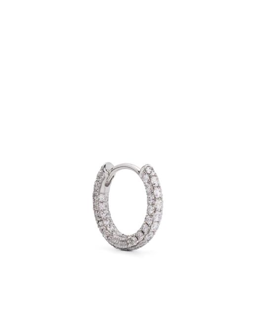 Maria Tash 14kt white gold Five Row diamond hoop earring