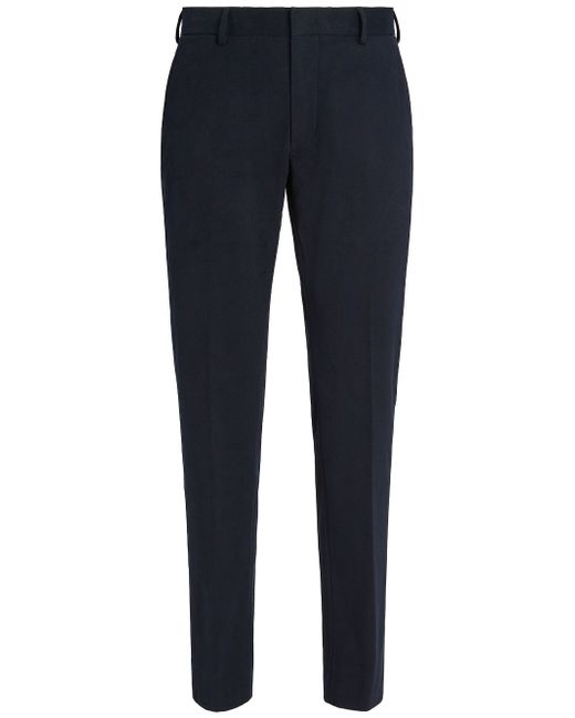 Z Zegna mid-rise stretch-cotton chinos