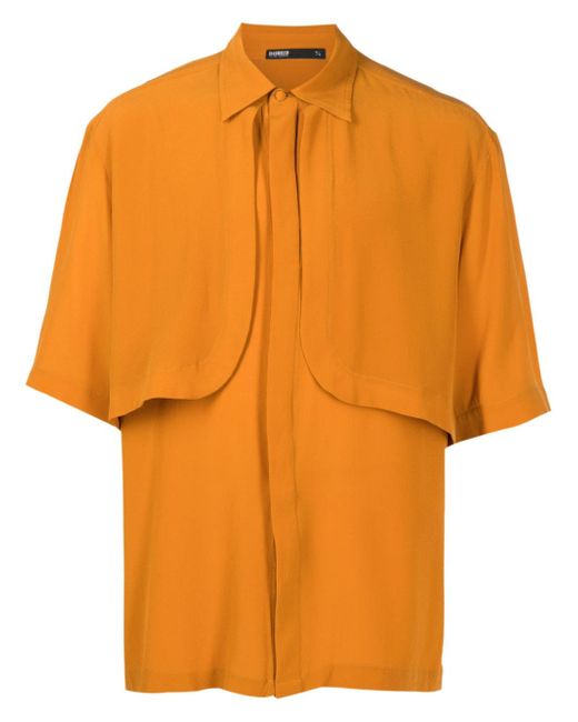 Handred panelled short-sleeve shirt