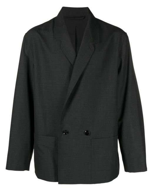 Lemaire double-breasted cotton-blend blazer
