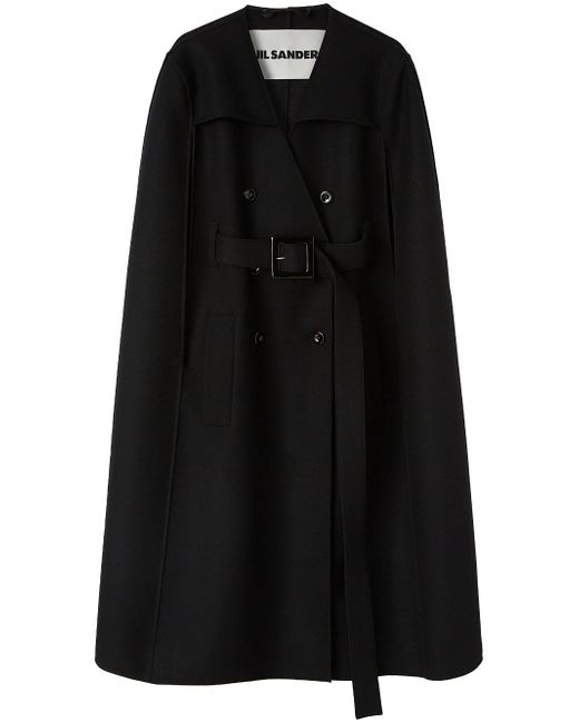Jil Sander cape-sleeve trench coat