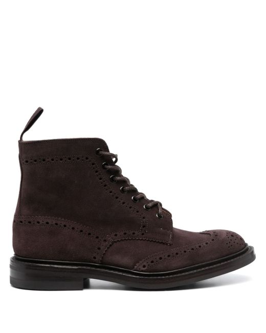 Tricker'S lace-up suede ankle boots