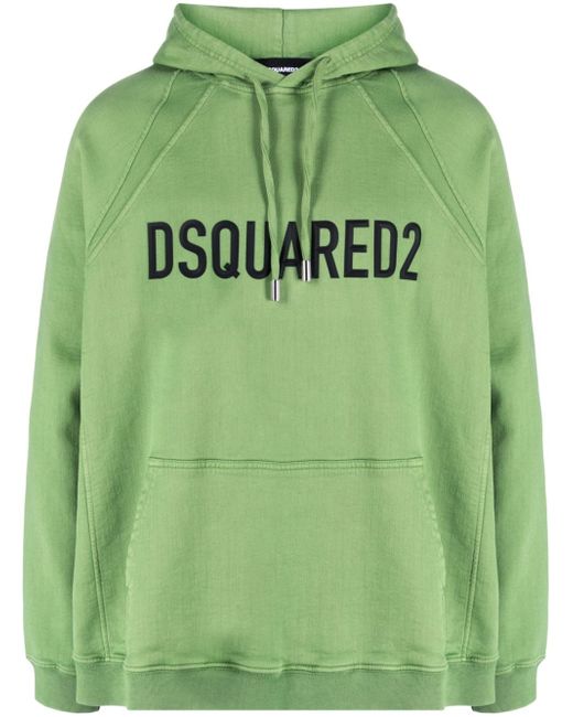 Dsquared2 logo-debossed print hoodie