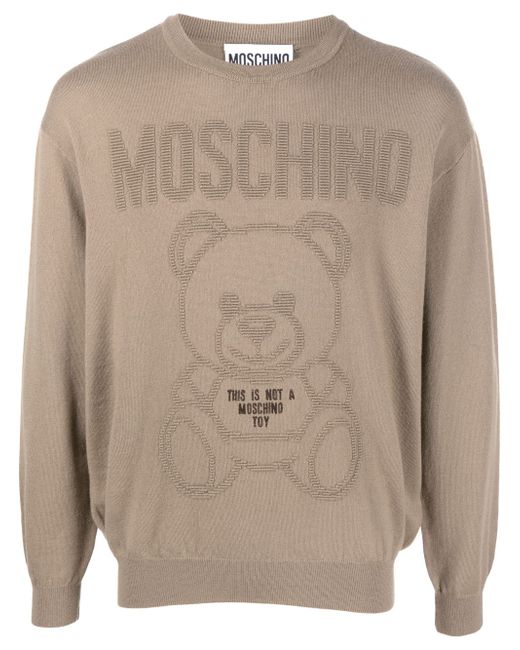 Moschino intarsia-knit logo wool jumper