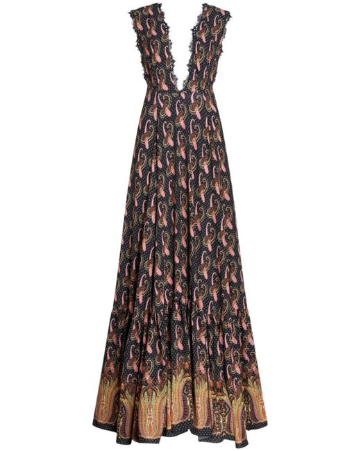 Etro paisley-print sleeveless maxi dress