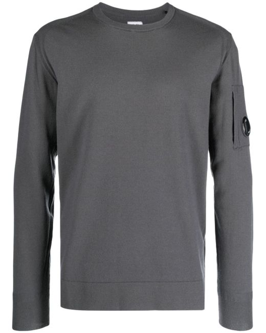 CP Company Lens-detail fine-knit sweatshirt