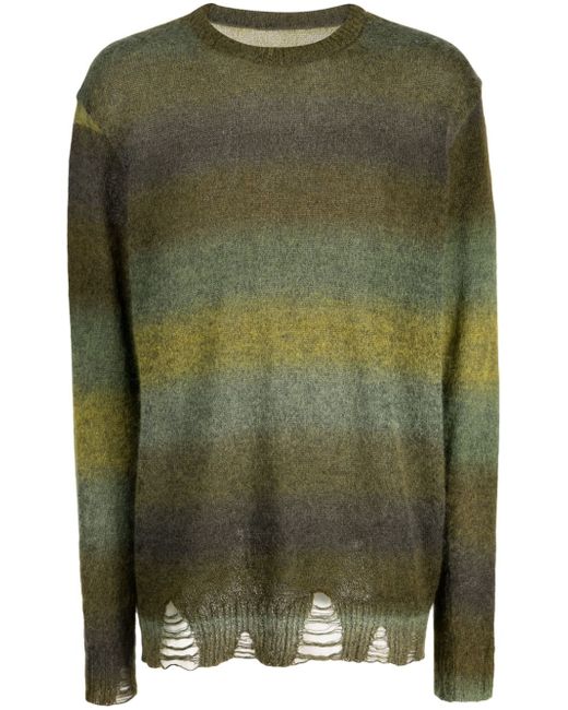 Song For The Mute striped crew-neck jumper