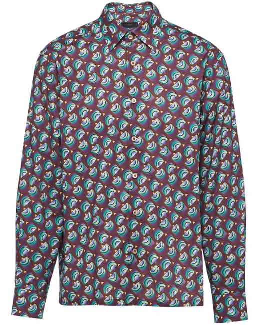 Prada geometric-print shirt