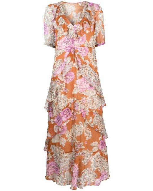 Twin-Set floral-print ruffled maxi dress