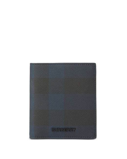 Burberry checked bi-fold leather wallet