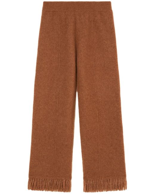 Alanui fringe-detail knit trousers