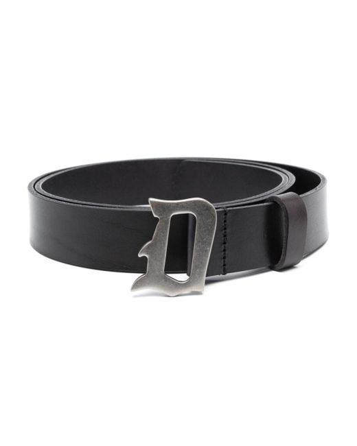 Dondup logo-buckle leather belt