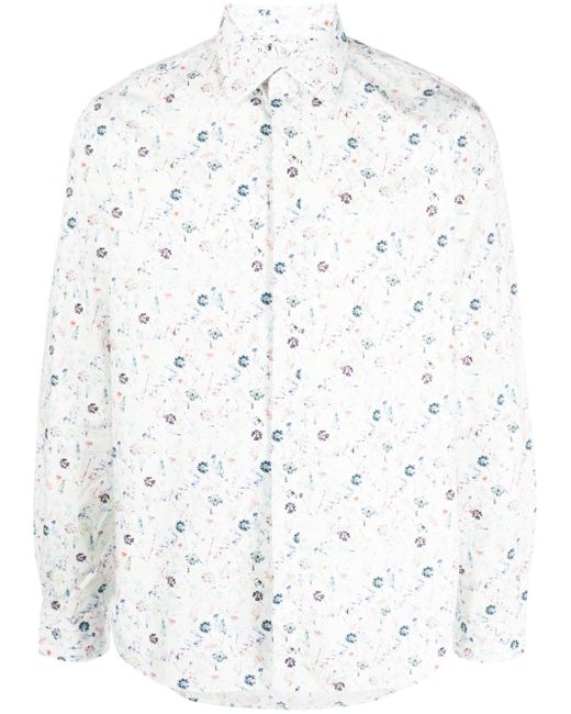 Paul Smith floral-print organic-cotton shirt