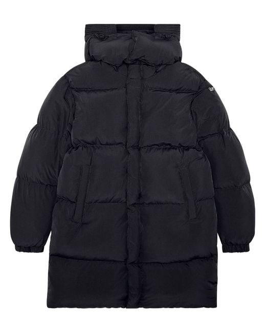 Diesel hooded zip-up padded coat