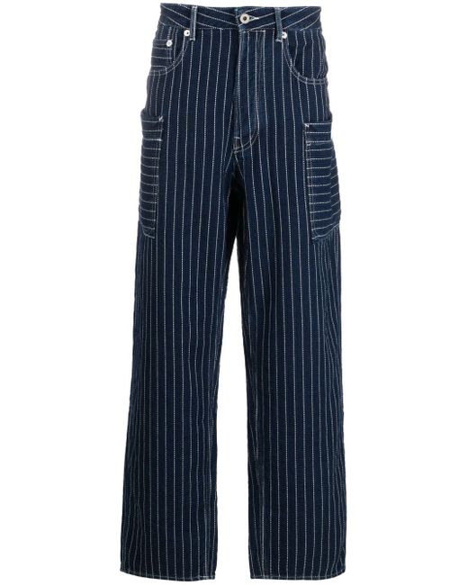 Kenzo straight-leg striped cargo jeans