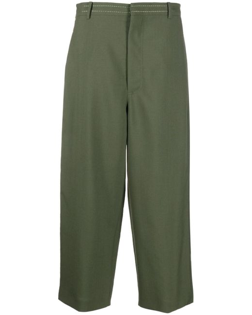 Marni high-waisted wool cropped trousers