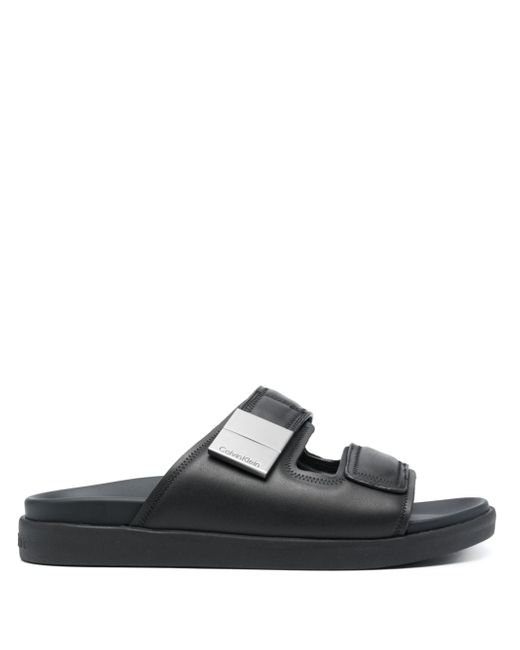Calvin Klein double-strap leather sandals