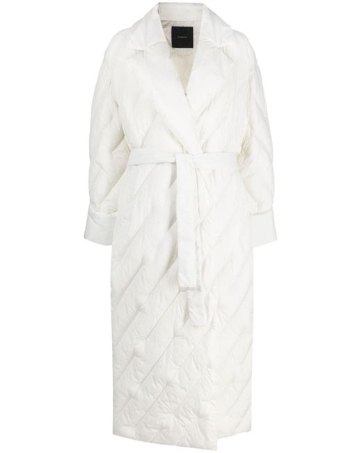 Pinko quilted belted double-breasted coat