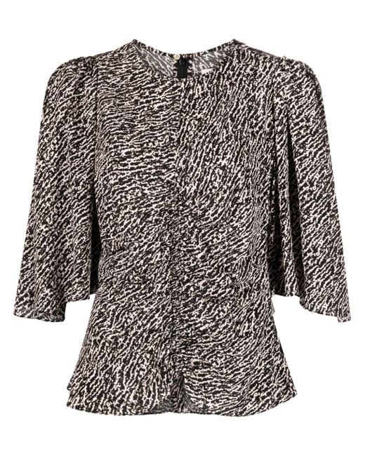 Isabel Marant Geza ruched stretch-silk top