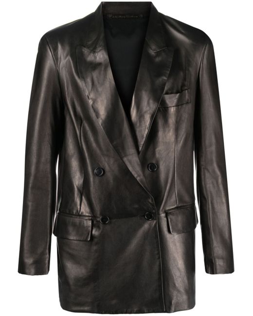 Salvatore Santoro double-breasted leather jacket
