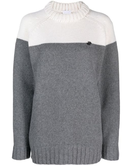 Patou merino-blend colour-block jumper