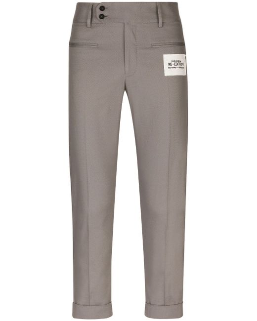 Dolce & Gabbana pressed-crease cropped trousers