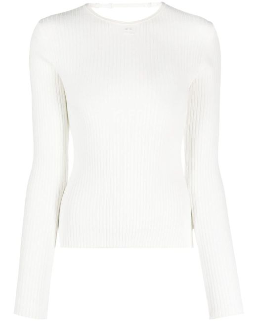 Courrèges ribbed-knit long-sleeve top