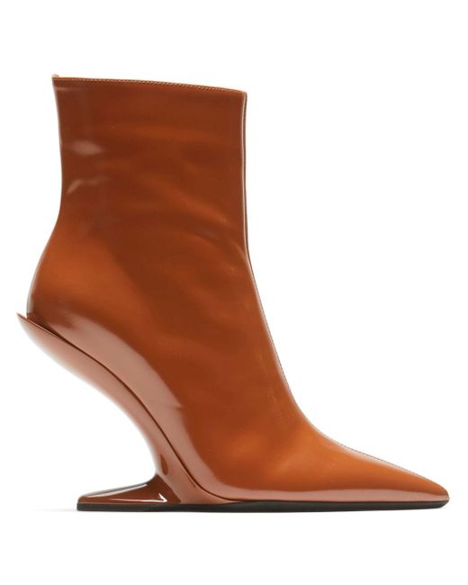 N.21 patent-finish leather ankle boots