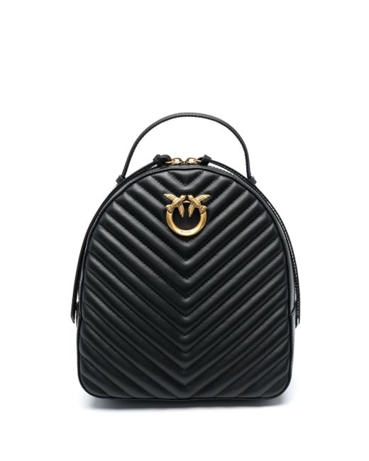 Pinko Love One quilted leather backpack