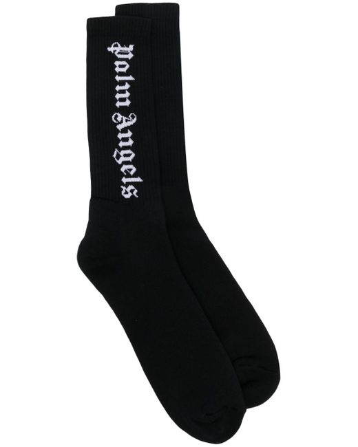Palm Angels intarsia-knit logo socks