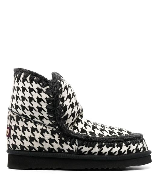Mou Eskimo 24 houndstooth ankle boots