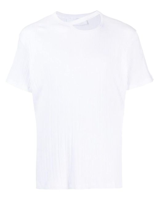 LGN Louis Gabriel Nouchi cut-out plissé cotton T-shirt