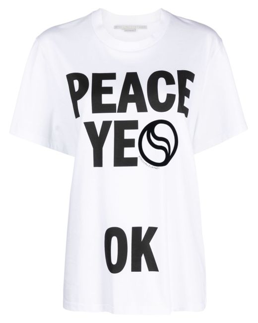 Stella McCartney slogan-print cotton T-shirt