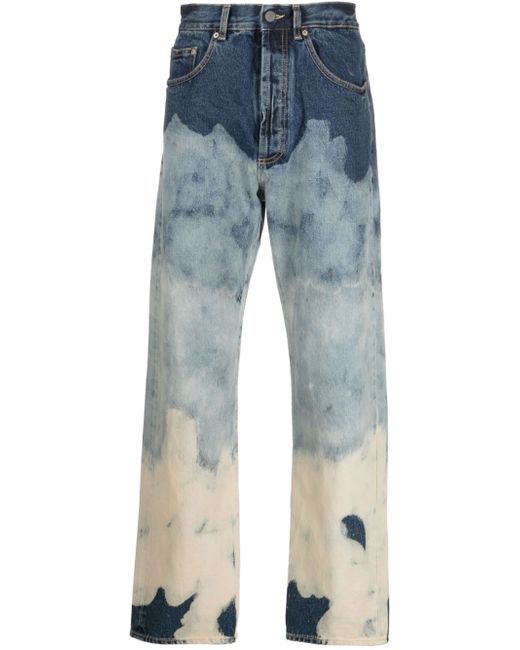 Palm Angels tie-dye straight jeans
