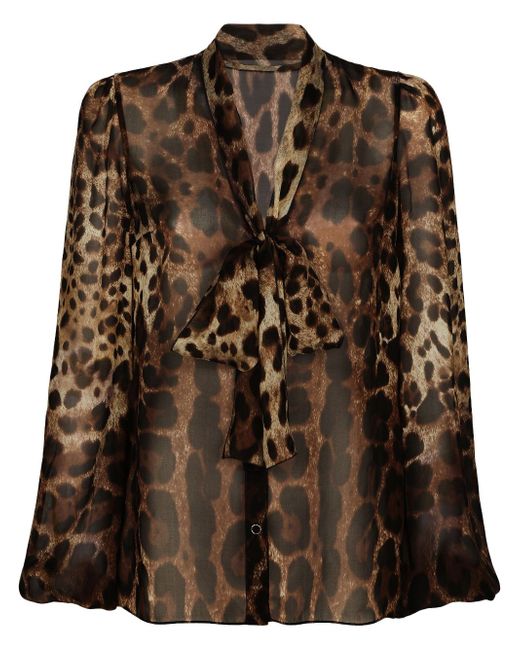Dolce & Gabbana leopard-print blouse