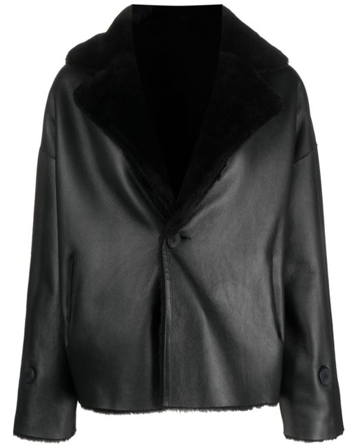 Manzoni 24 single-breasted shearling jacket