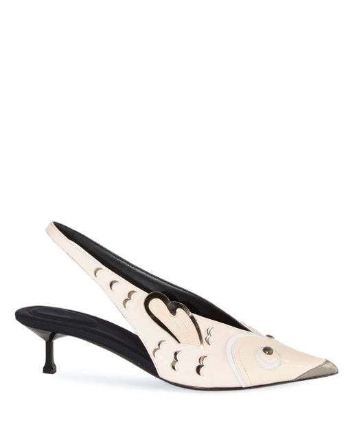 Pucci studded leather slingback pumps