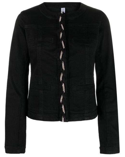 Liu •Jo chain-link detail denim jacket